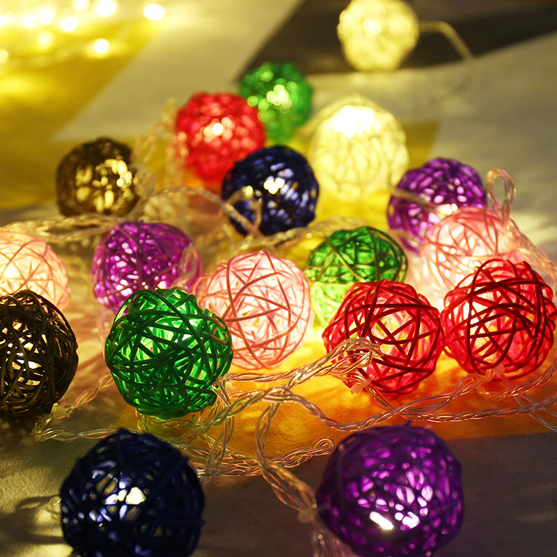 Rattan Ball String Lights