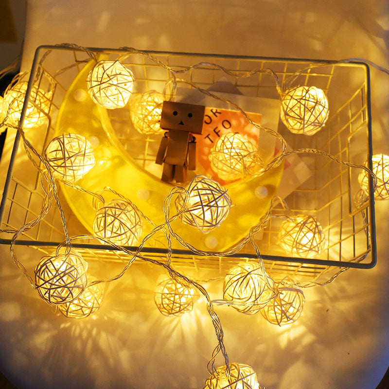 Rattan Ball String Lights