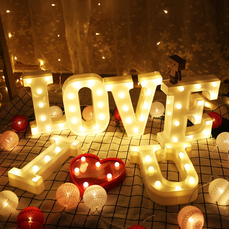 LED Colored Marquee Letters Night Light Letters