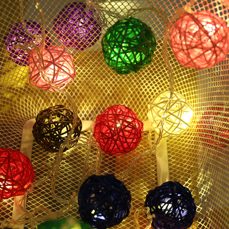 Rattan Ball String Lights