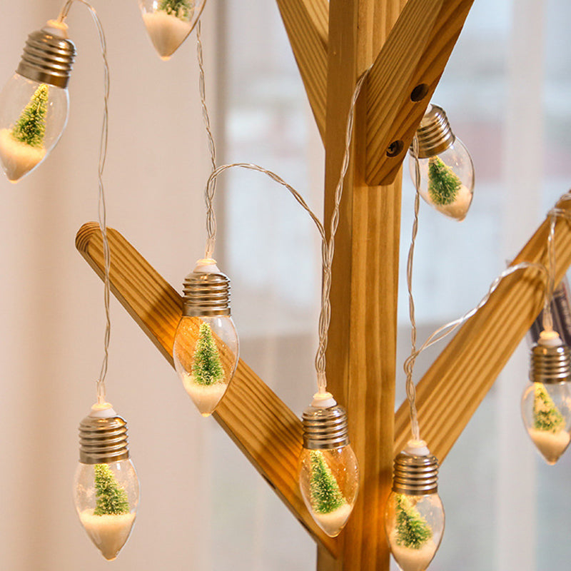 Christmas Tree Snow Globe String Lights