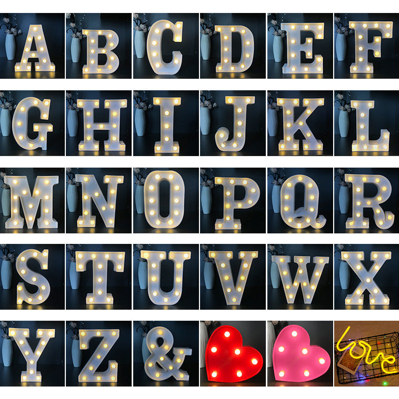 LED Colored Marquee Letters Night Light Letters