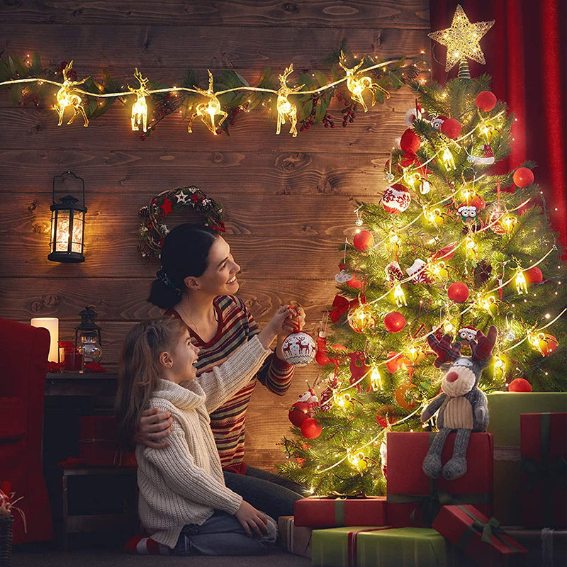 Warm White Reindeer String Lights