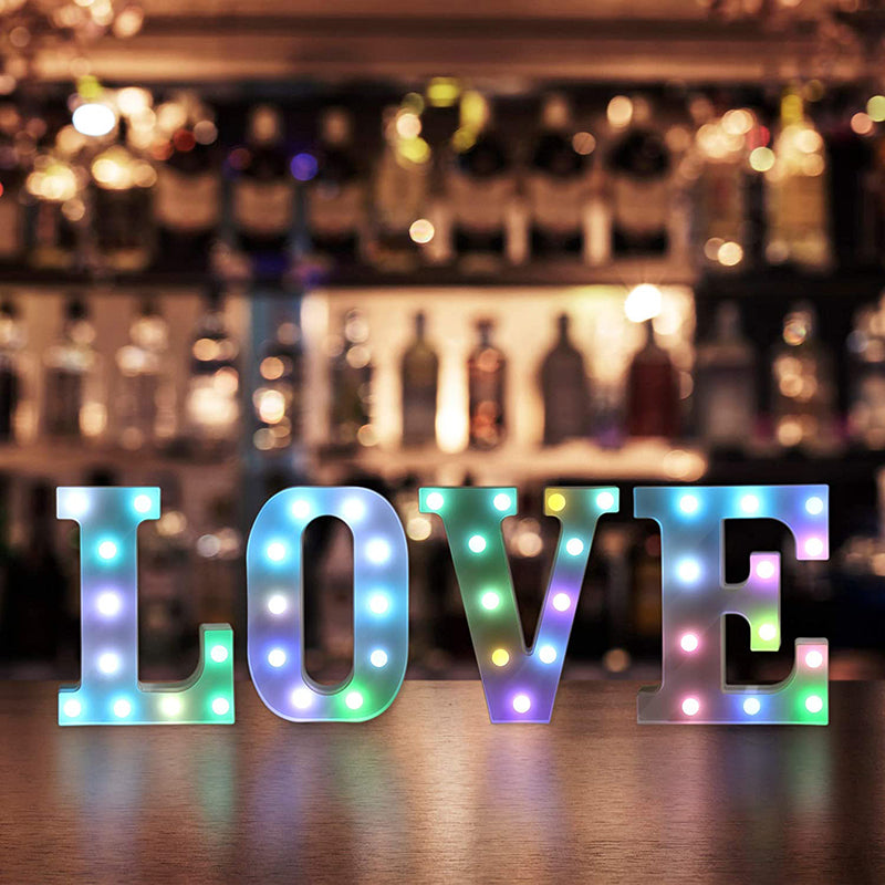 LED Colored Marquee Letters Night Light Letters