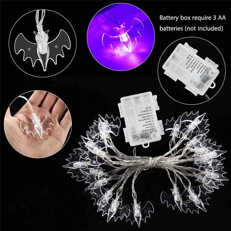 Halloween Bats LED String Lights