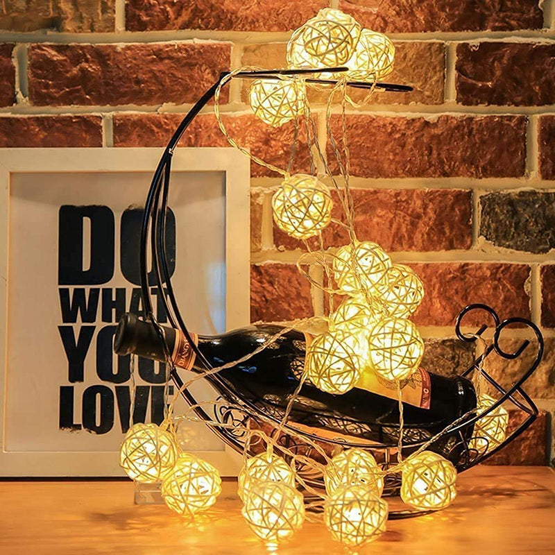 Rattan Ball String Lights