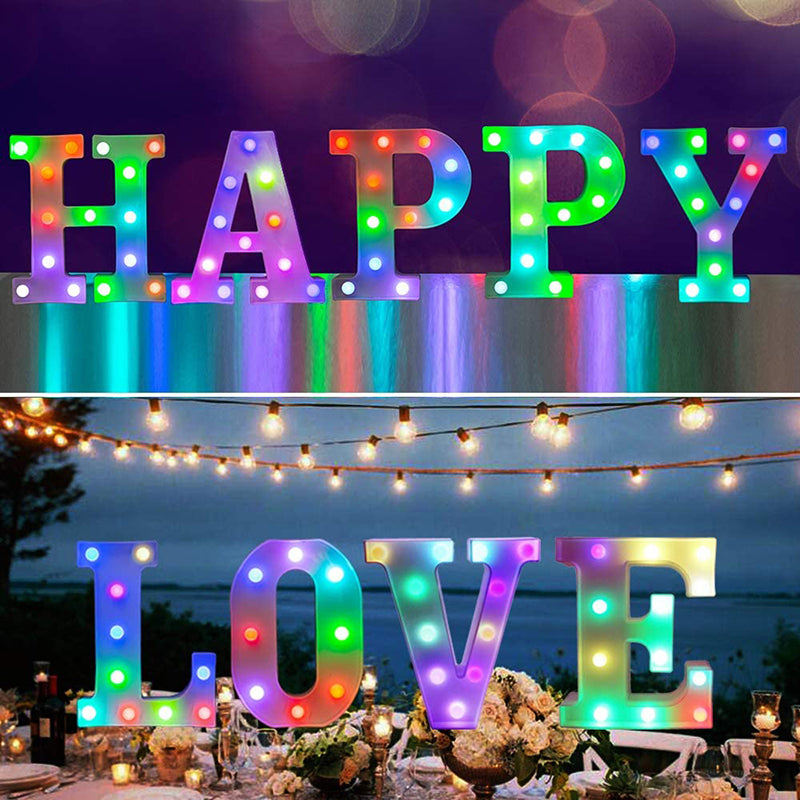 LED Colored Marquee Letters Night Light Letters