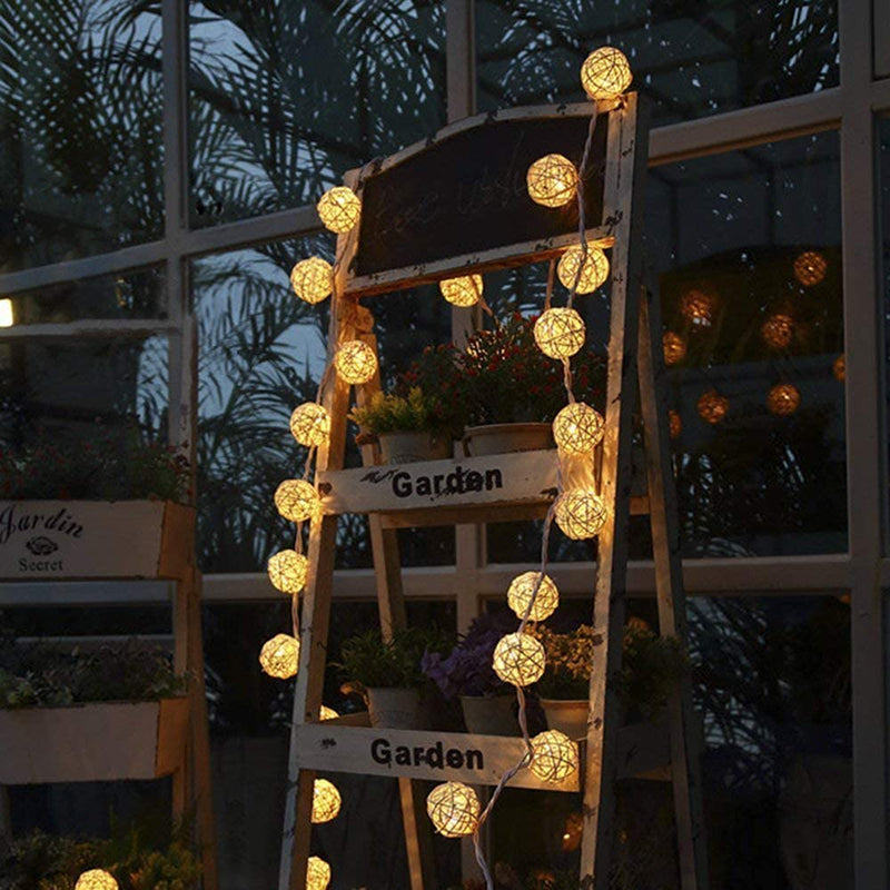 Rattan Ball String Lights