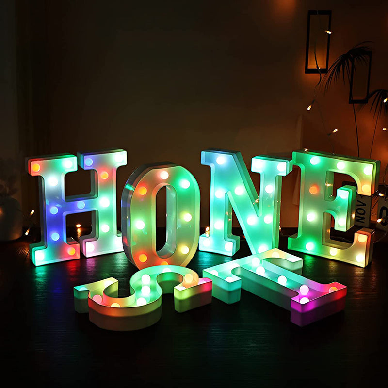 LED Colored Marquee Letters Night Light Letters