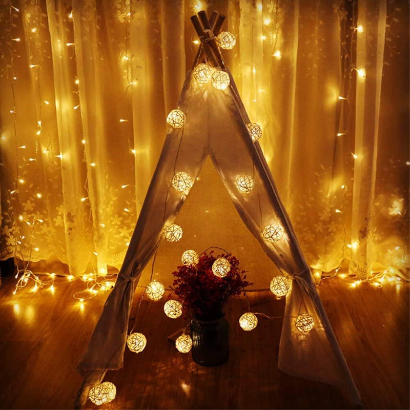 Rattan Ball String Lights