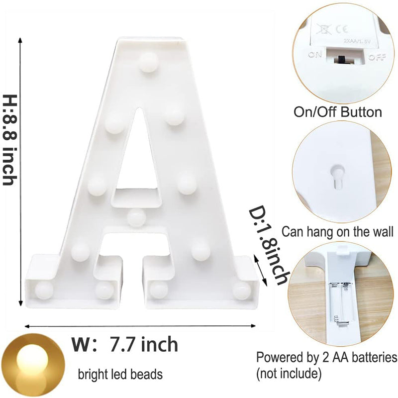 LED Colored Marquee Letters Night Light Letters