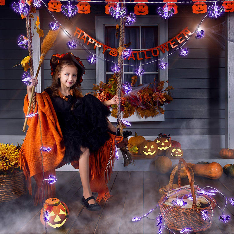 Halloween Bats LED String Lights