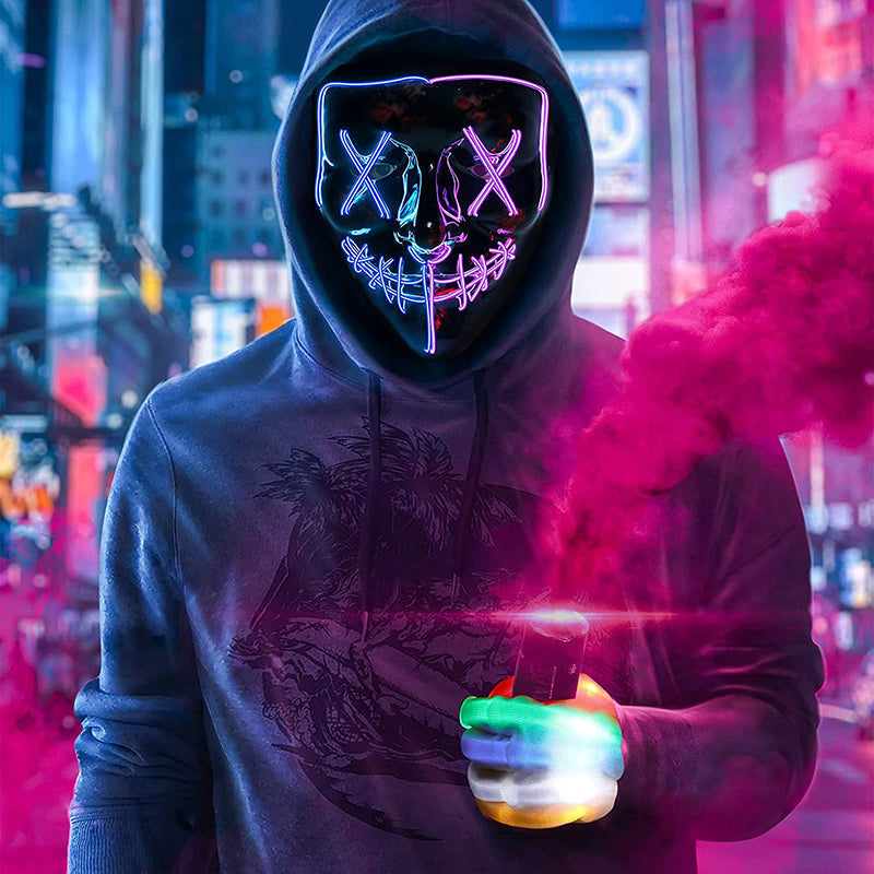 Halloween LED Light up Purge Mask
