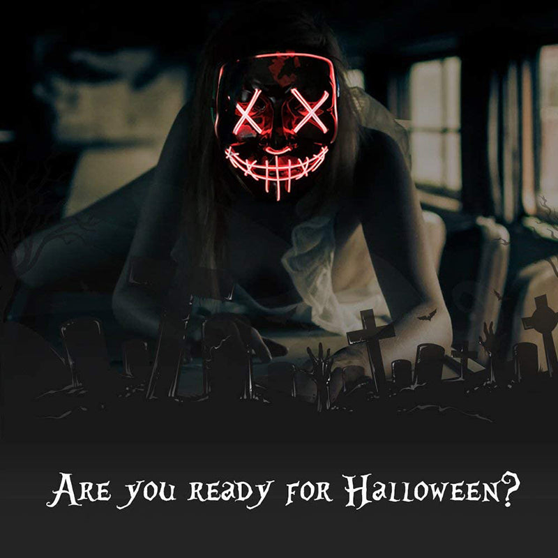 Halloween LED Light up Purge Mask