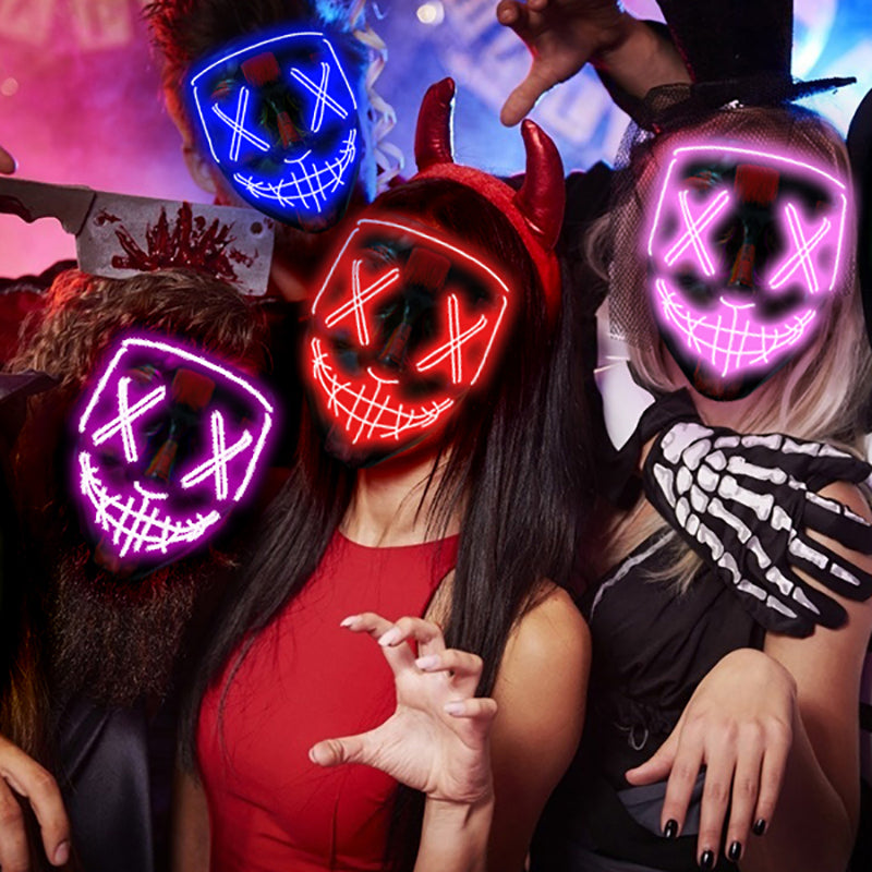 Halloween LED Light up Purge Mask