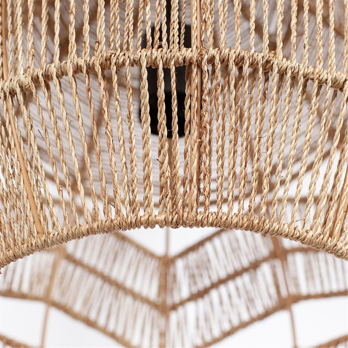 Rattan Pendant Lamp Retro Hanging Lights Rope Lampshade