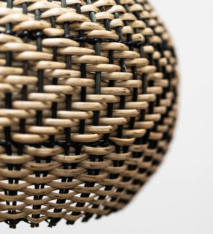 Minimalism Rattan Ceiling Light Fixture Woven Pendant Lampshade
