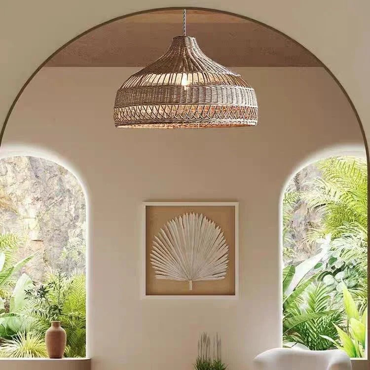 Wicker Basket Rattan Lamp Shade
