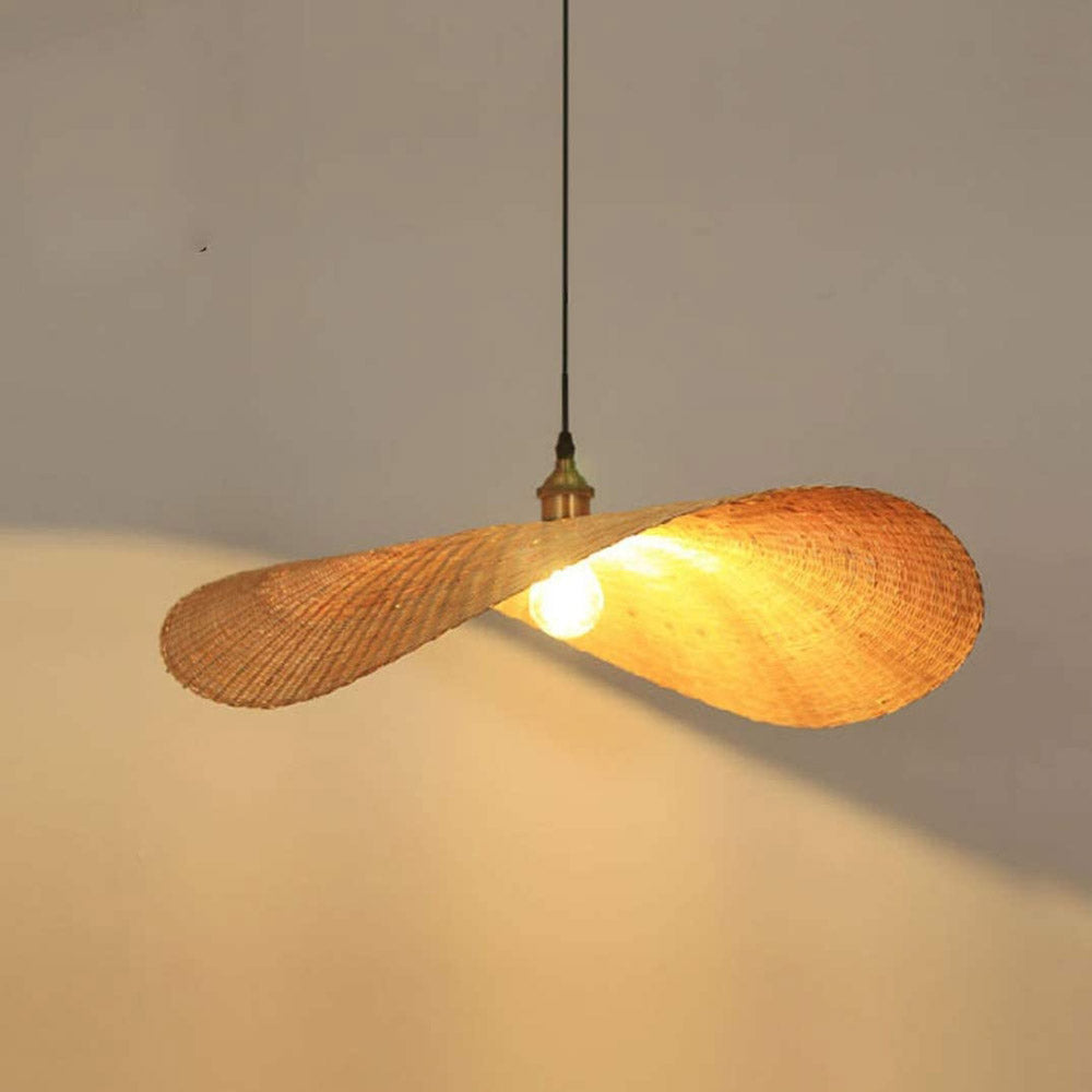 Bamboo Lotus Leaf Shaped Pendant Light