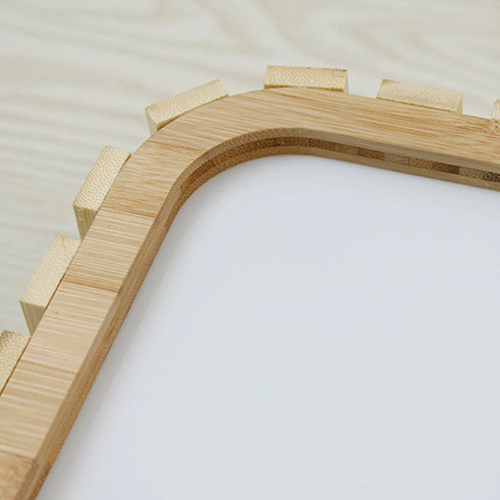 Square Wood Ceiling Light Led Wood Pendant Lamp