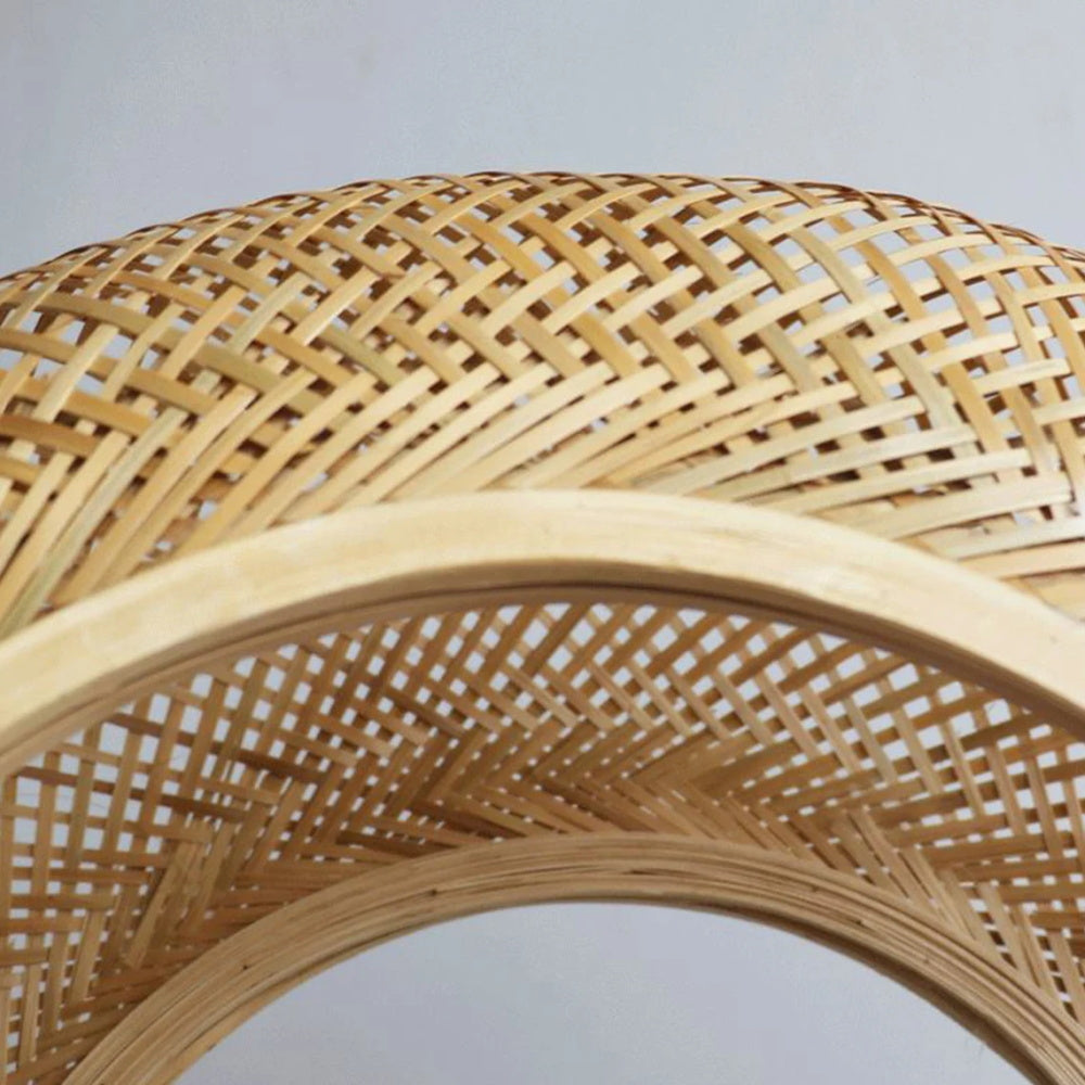 Bamboo Handcrafted Bedroom Flush Mount Light Fixture