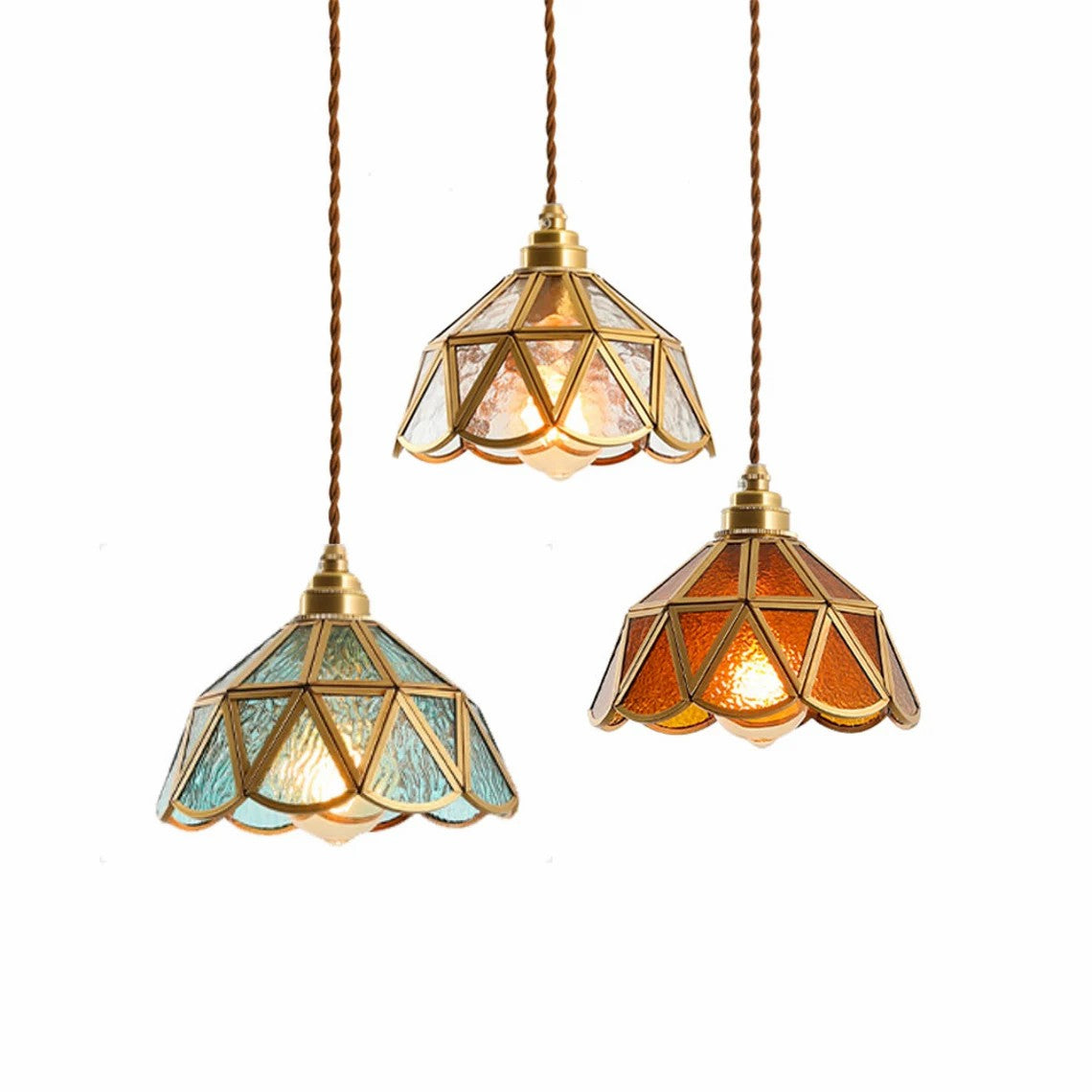 Nordic Vintage Glass Pendant Lights