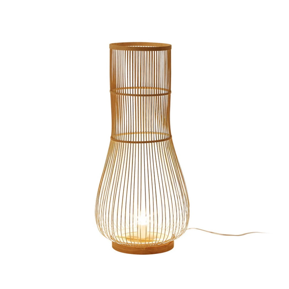 Bamboo Fish Trap Standing Light Floor Lamp