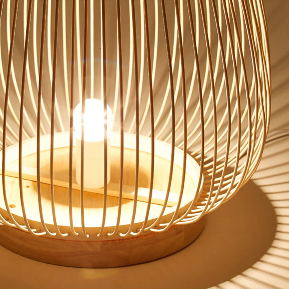 Bamboo Fish Trap Standing Light Floor Lamp