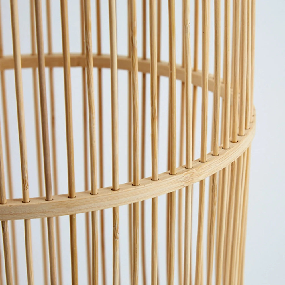 Bamboo Fish Trap Standing Light Floor Lamp