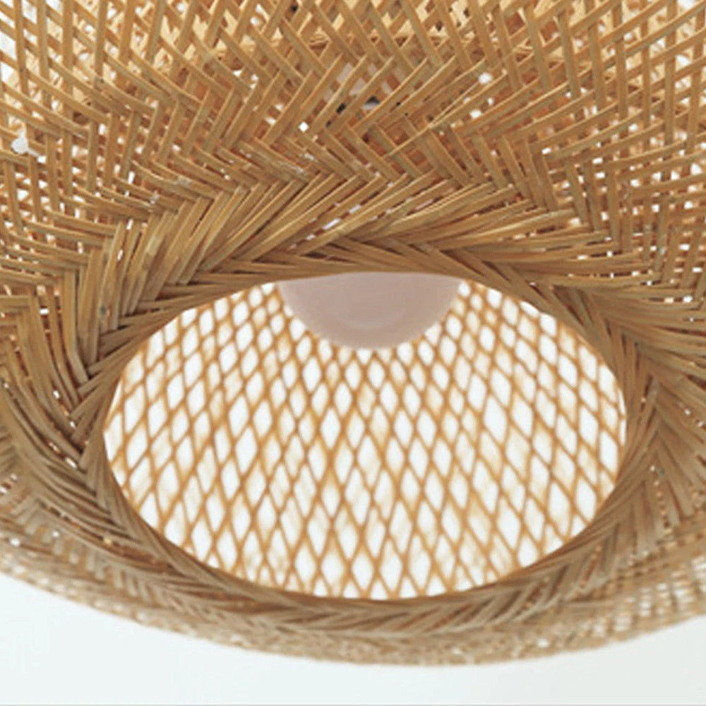Sphere Bamboo Suspension Pendant Light