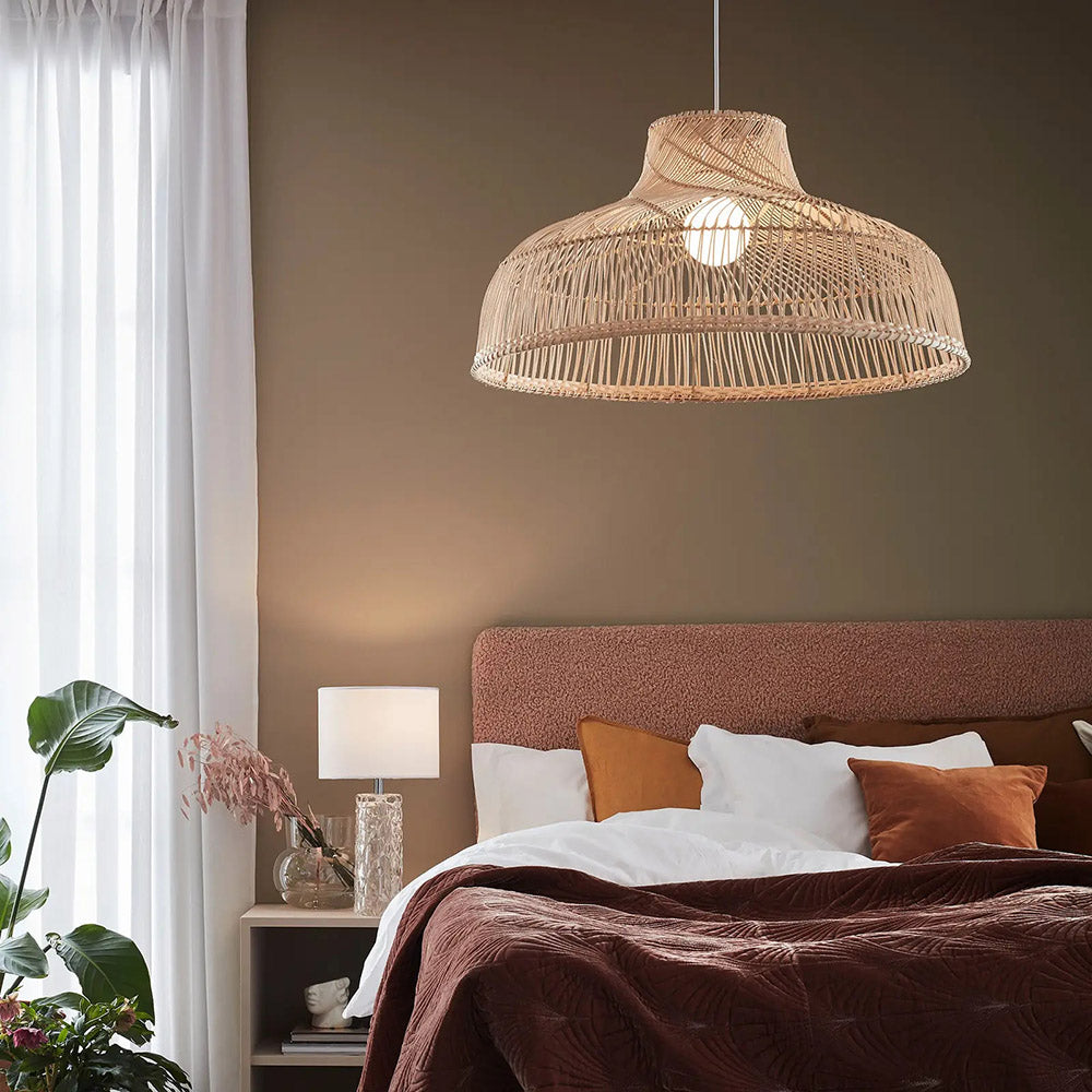 Rattan Woven Bowl Pendant Lights