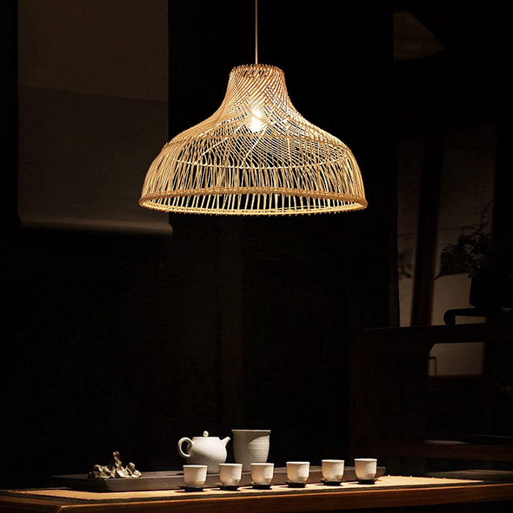 Rattan Woven Bowl Pendant Lights