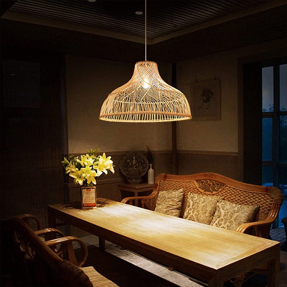 Rattan Woven Bowl Pendant Lights