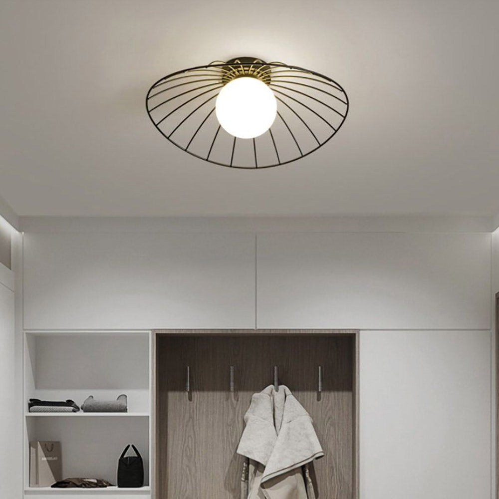 Creative Nordic Straw Hat Ceiling Lights
