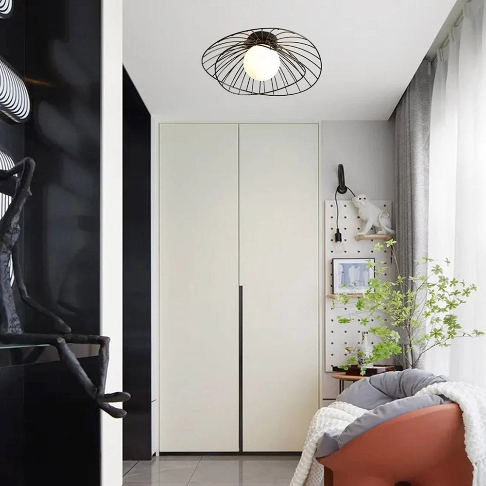 Creative Nordic Straw Hat Ceiling Lights