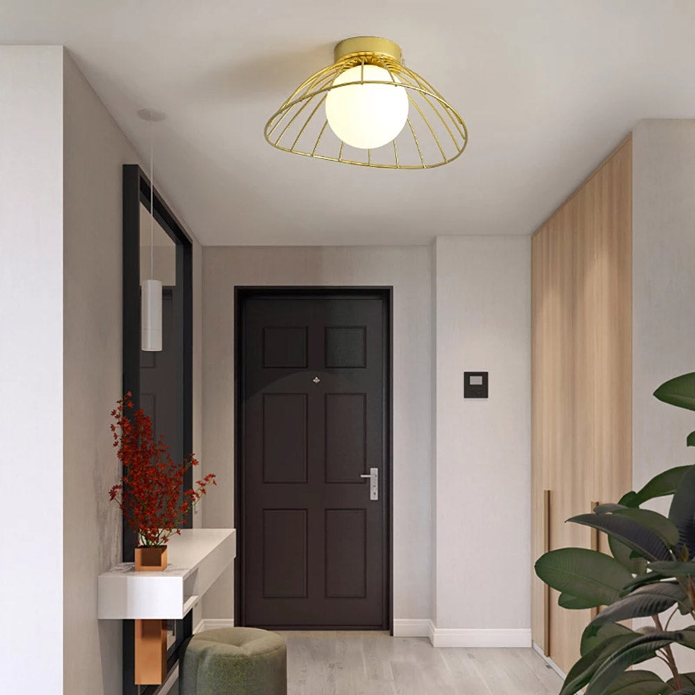 Creative Nordic Straw Hat Ceiling Lights