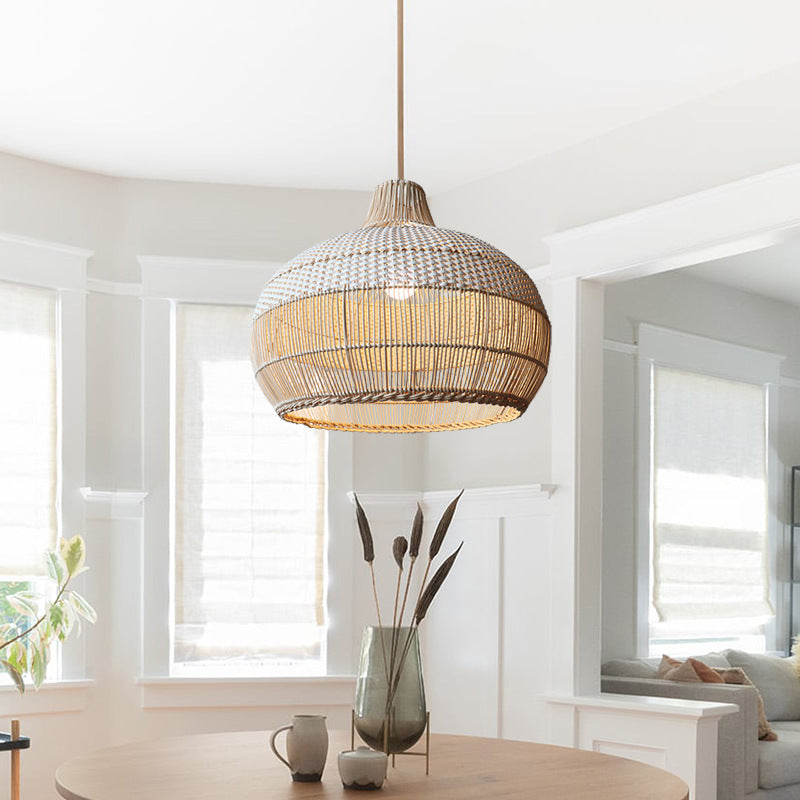 Handwoven Rattan Kitchen Island Pendant Lighting