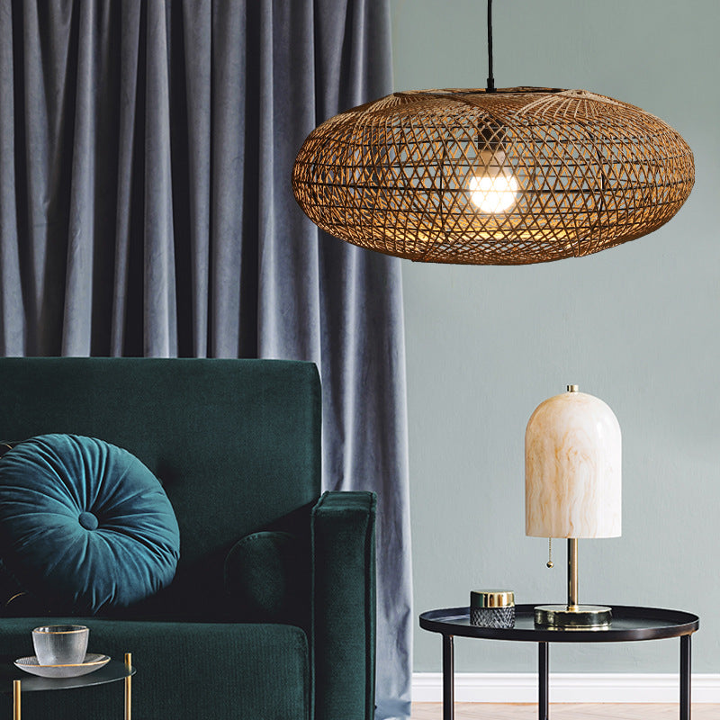 Hand Woven Pendant Light Rattan Lantern Lampshade