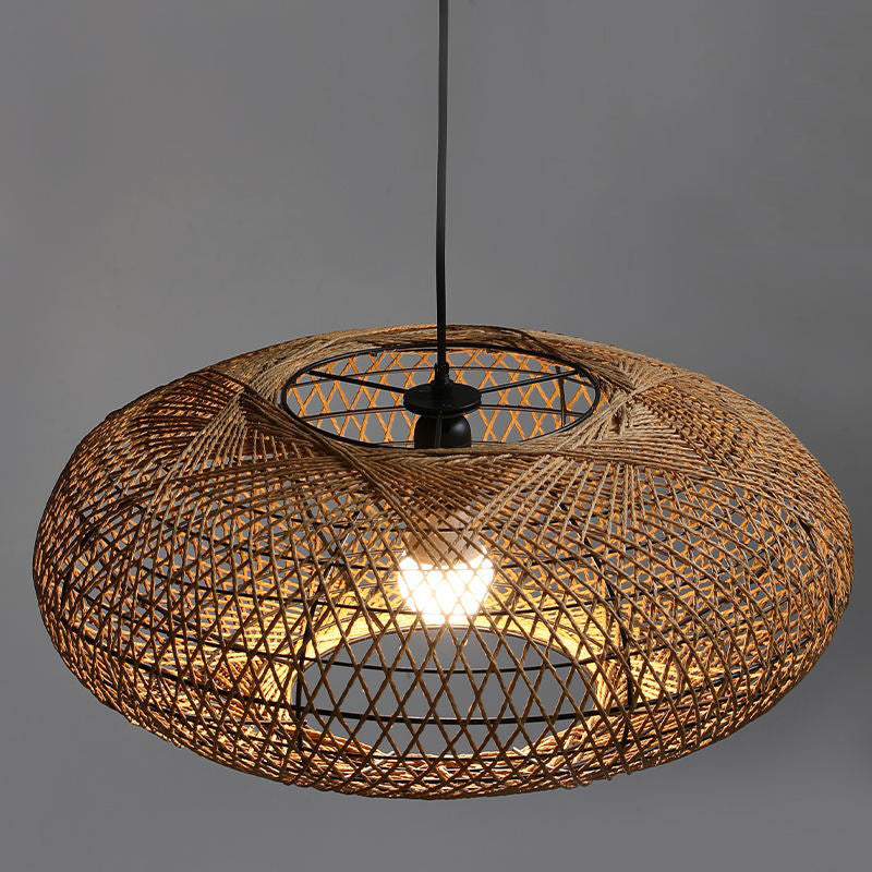 Hand Woven Pendant Light Rattan Lantern Lampshade