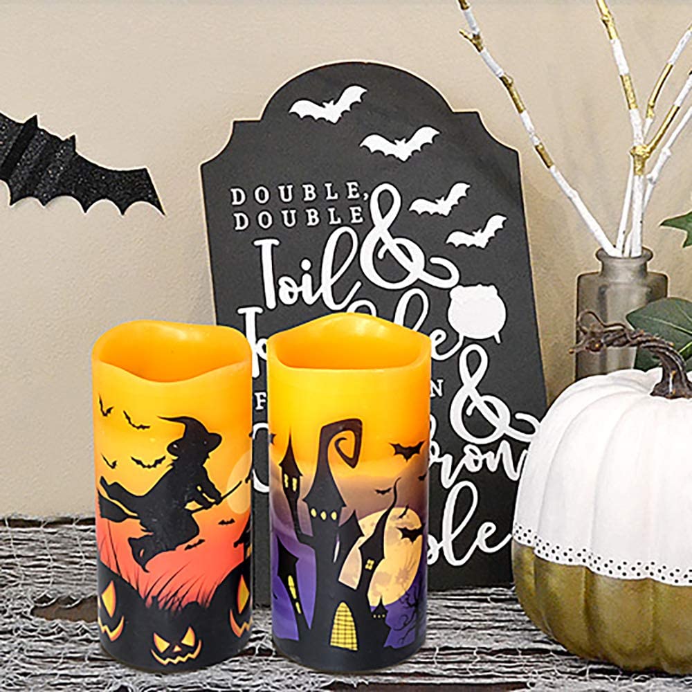 Halloween Decor LED Flameless Flickering Candles