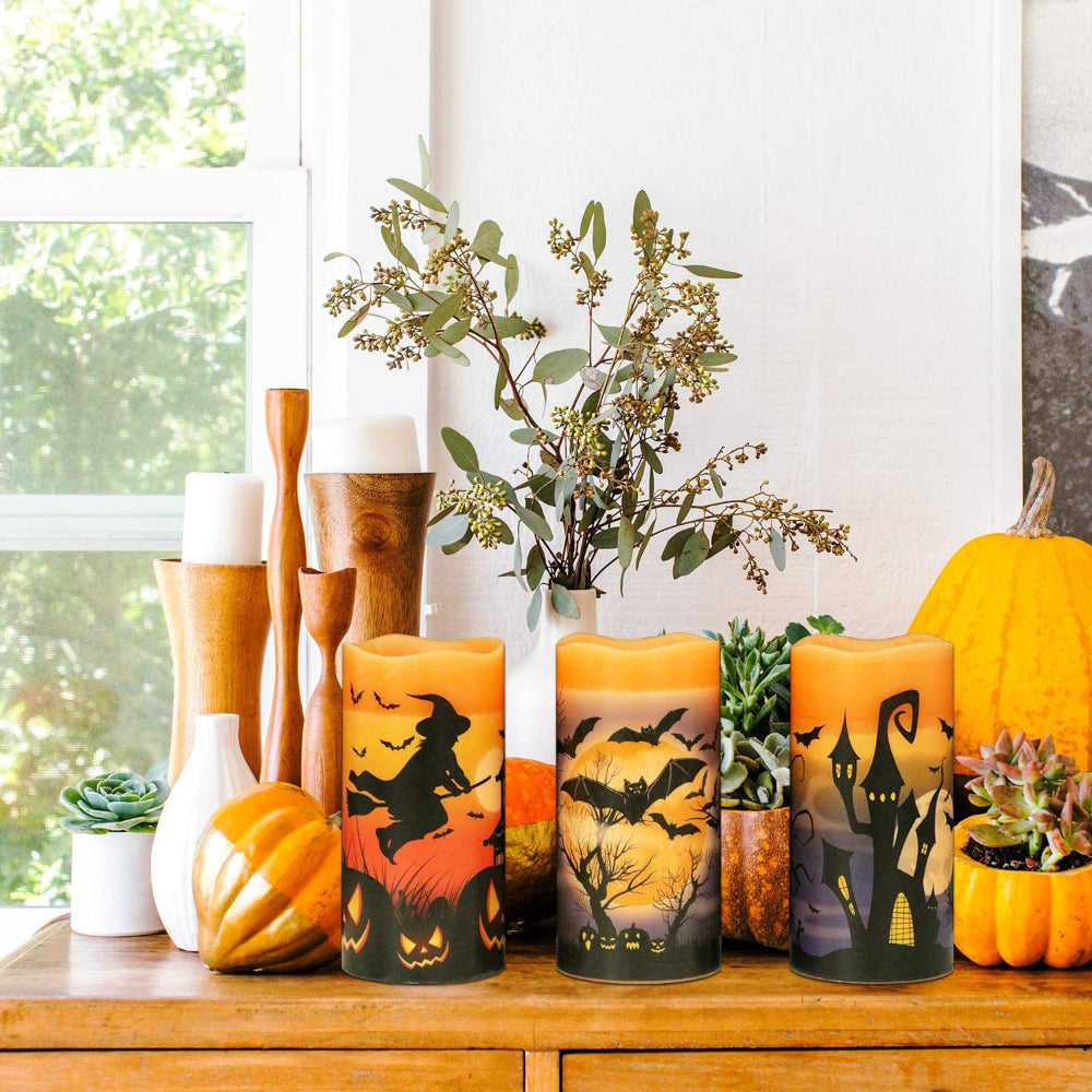 Halloween Decor LED Flameless Flickering Candles