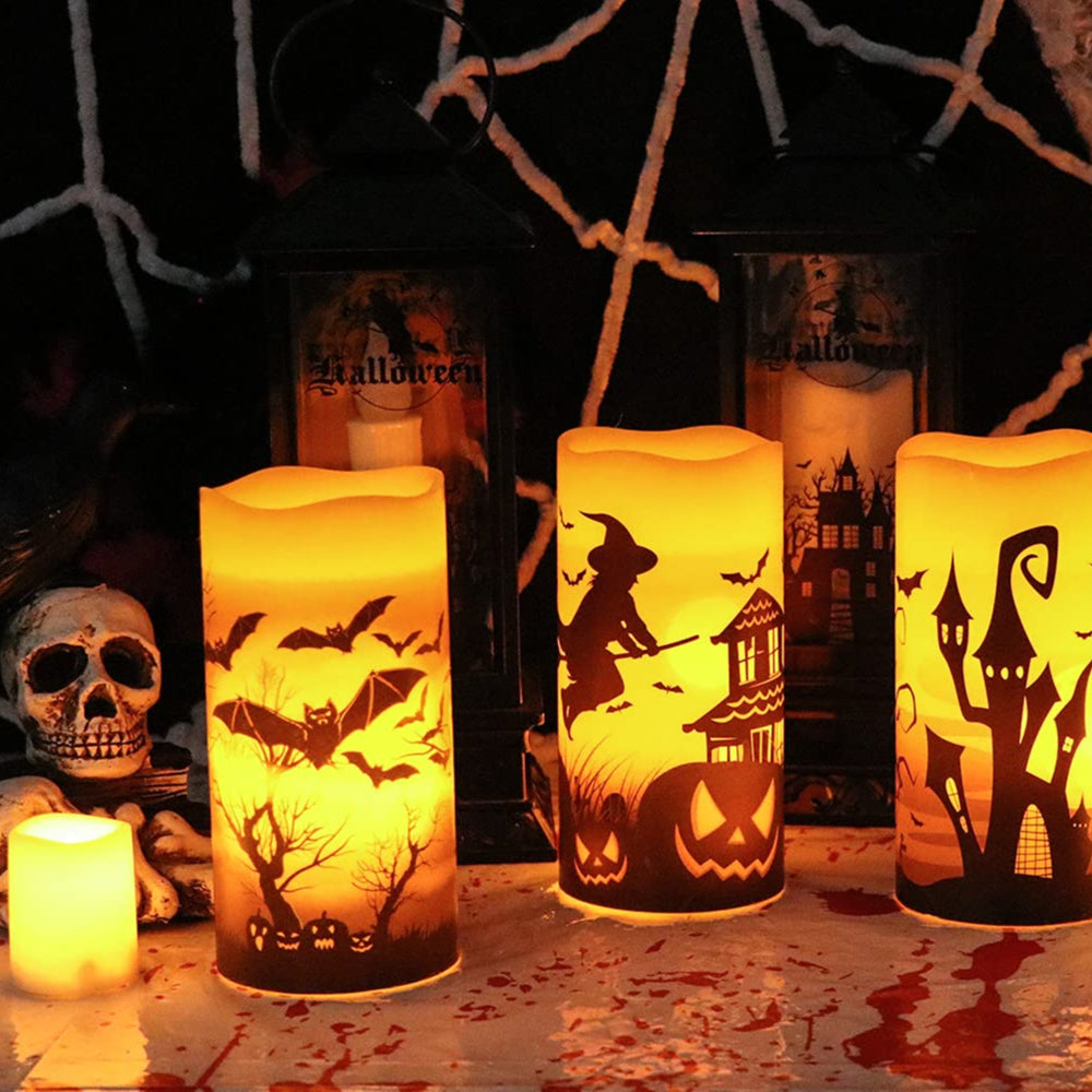 Halloween Decor LED Flameless Flickering Candles