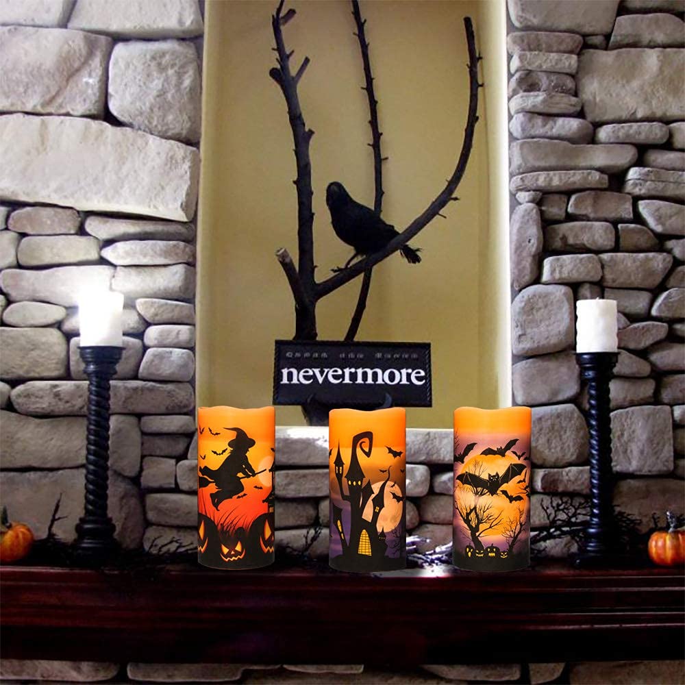 Halloween Decor LED Flameless Flickering Candles