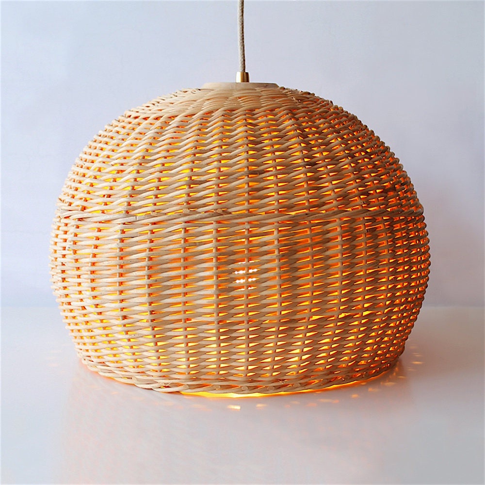 Wicker Farmhouse Woven Pendant Light