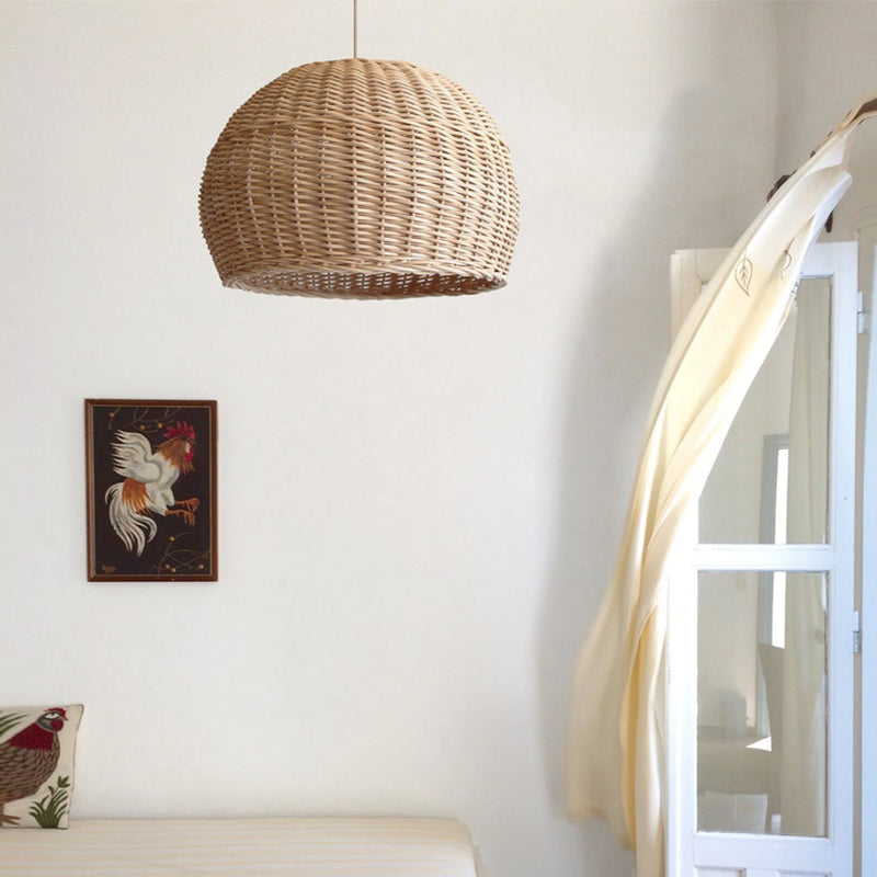 Wicker Farmhouse Woven Pendant Light