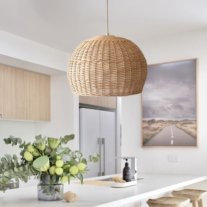 Wicker Farmhouse Woven Pendant Light