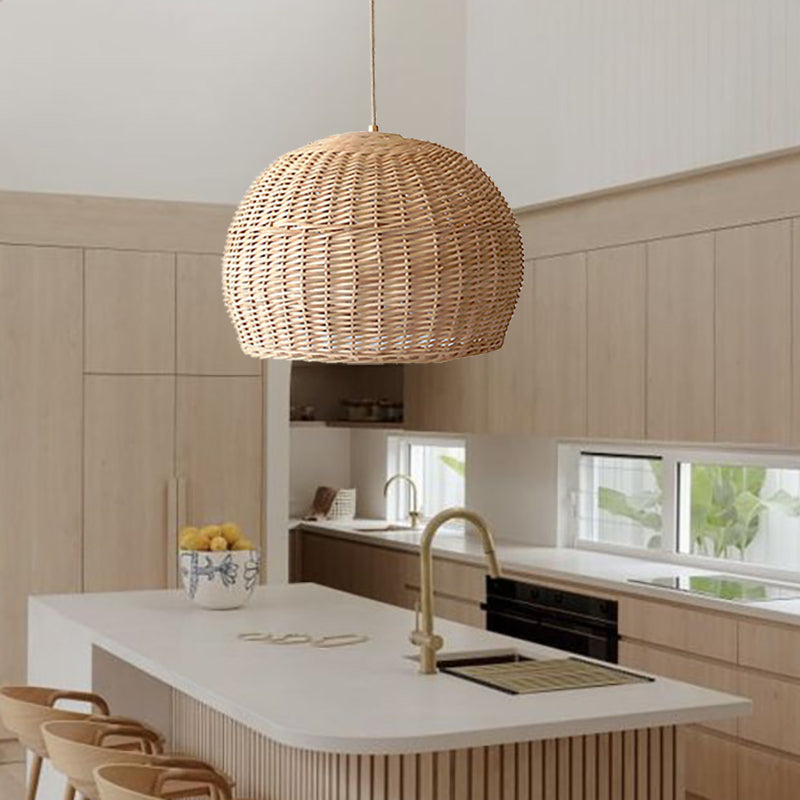 Wicker Farmhouse Woven Pendant Light