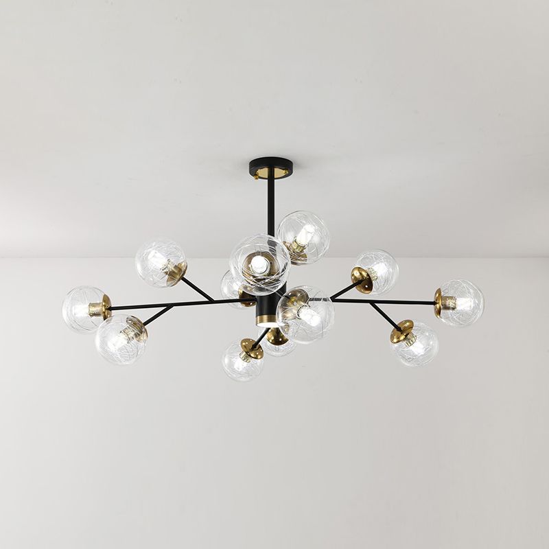 Postmodern Metal Ceiling Light Sputnik Shape Multi-light Pendant