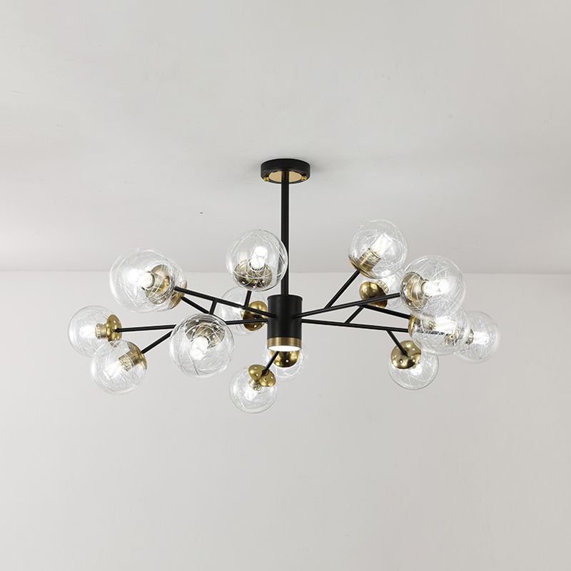 Postmodern Metal Ceiling Light Sputnik Shape Multi-light Pendant