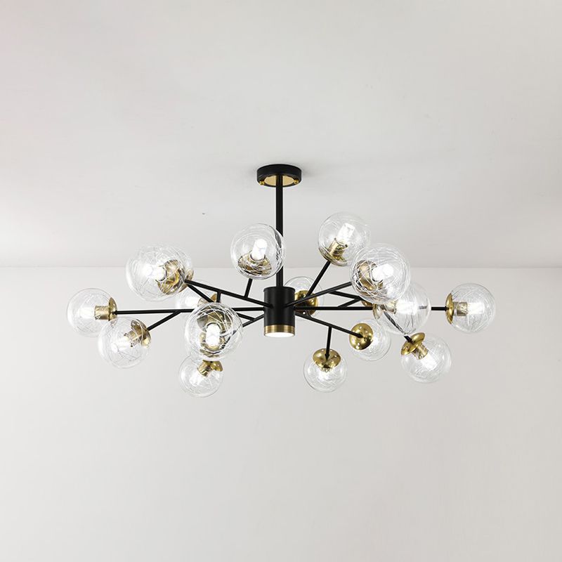 Postmodern Metal Ceiling Light Sputnik Shape Multi-light Pendant